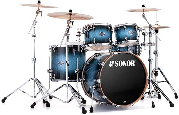 Sonor Select Force Stage 3 Drum Shell Kit, 5-Piece, Blue Galaxy