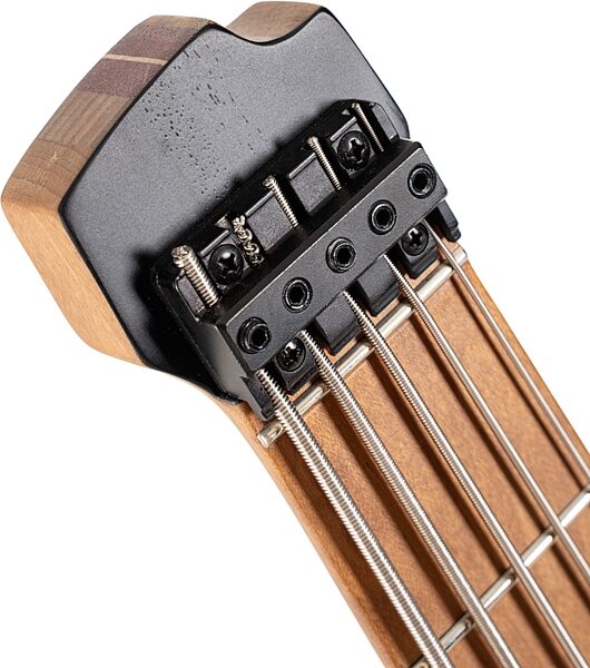 Cort Space 5 Headless Electric Bass, Stardust Black, Detail Headstock