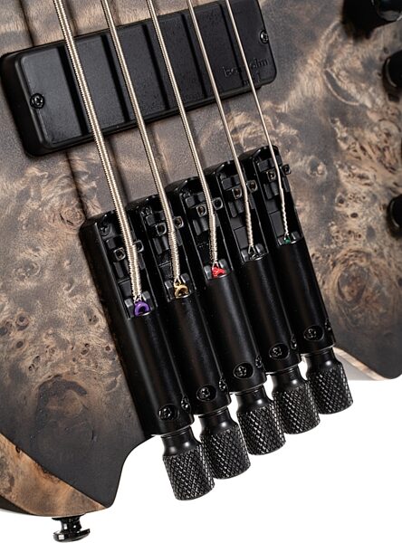 Cort Space 5 Headless Electric Bass, Stardust Black, Detail Front