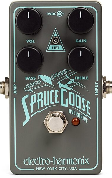 Electro-Harmonix Spruce Goose Overdrive Pedal, New, Action Position Back