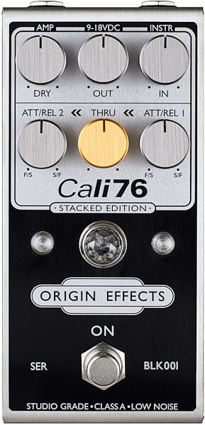 Origin Effects Cali76 Stacked Edition Compressor Pedal, Inverted Black, Main