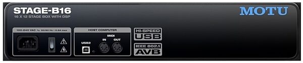 MOTU Stage-B16 USB Audio Interface, Rear