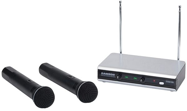 Samson Stage 266 Dual Handheld Wireless Microphone System, Mics and Receiver