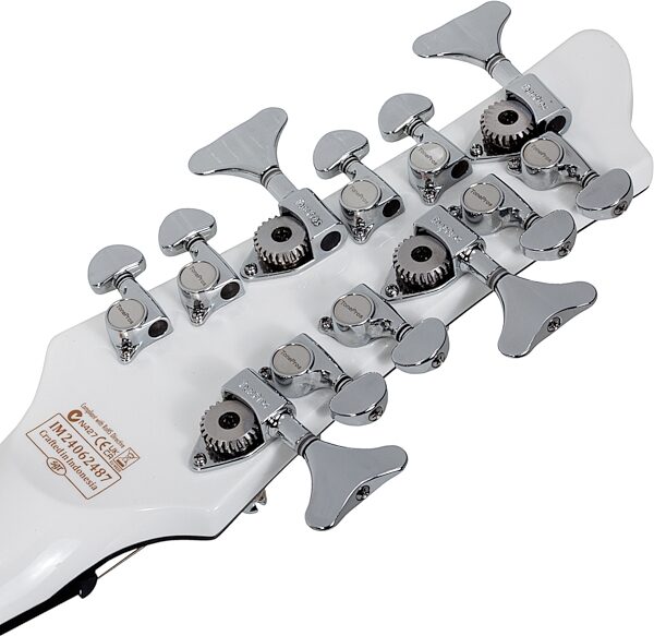 Schecter Stargazer 12 Electric Bass, 12-String (Left-Handed), Gloss White, Action Position Back