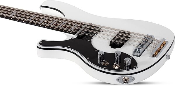 Schecter Stargazer 12 Electric Bass, 12-String (Left-Handed), Gloss White, Action Position Back