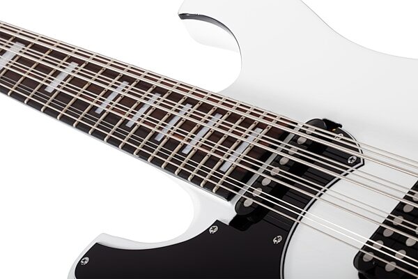 Schecter Stargazer 12 Electric Bass, 12-String (Left-Handed), Gloss White, Action Position Back
