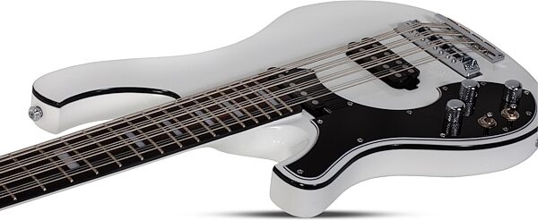 Schecter Stargazer 12 Electric Bass, 12-String (Left-Handed), Gloss White, Action Position Back