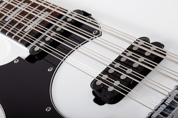 Schecter Stargazer 12 Electric Bass, 12-String (Left-Handed), Gloss White, Action Position Back