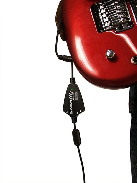 IK Multimedia StealthPlug Guitar/Bass USB Audio Interface Cable with Plug-Ins, In Use With Guitar