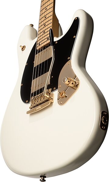 Sterling by Music Man Jared Dines Signature StingRay Electric Guitar, Olympic White, Action Position Back