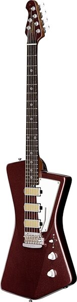 Sterling by Music Man St. Vincent Goldie Electric Guitar (with Gig Bag), Velveteen, Action Position Back