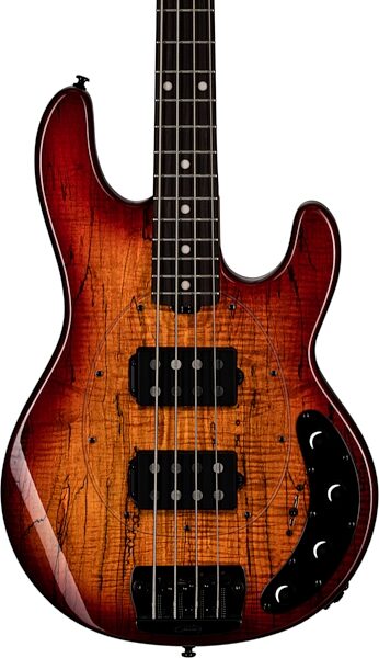 Sterling by Music Man Ray34 HHSM Electric Bass (with Gig Bag), Blood Orange Burst, Open Box (Good), Action Position Back