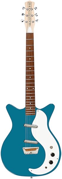 Danelectro Stock '59 Electric Guitar, Vintage Aqua, Action Position Back