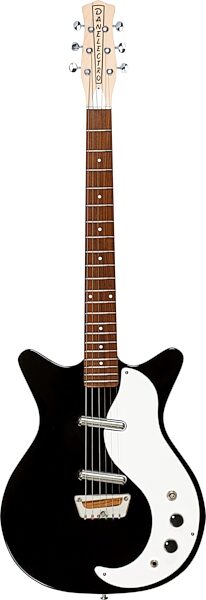 Danelectro Stock '59 Electric Guitar, Black, Action Position Back