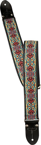 PRS Deluxe Jacquard Guitar Strap, Retro Black/Red, 2 inch, Action Position Back