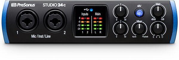 PreSonus Studio 24C USB-C Audio MIDI Interface, New, Main