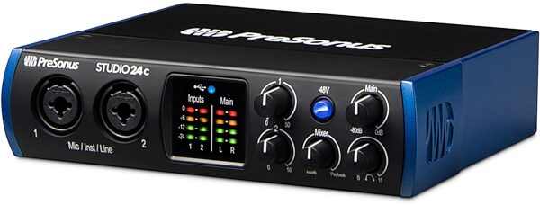 PreSonus Studio 24C USB-C Audio MIDI Interface, New, View