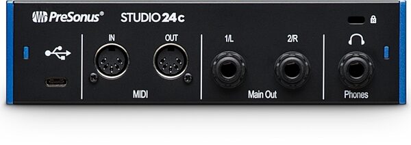 PreSonus Studio 24C USB-C Audio MIDI Interface, New, View