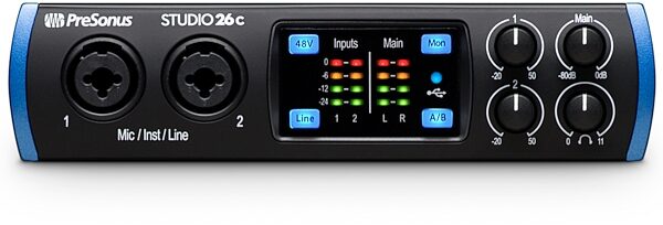 PreSonus Studio 26C USB-C Audio MIDI Interface, New, Main