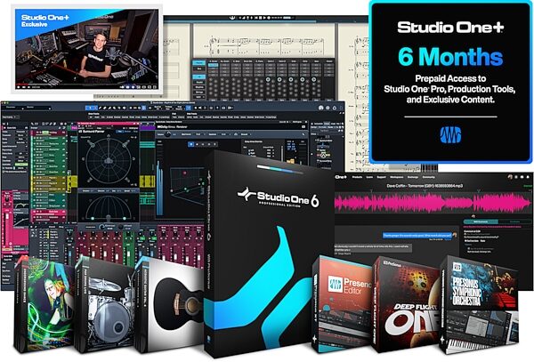 PreSonus Studio One Plus 6 Month Access Software, Digital Download, Action Position Back