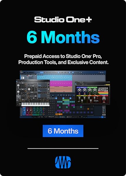 PreSonus Studio One Plus 6 Month Access Software, Digital Download, Action Position Back