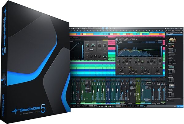 PreSonus Studio One Pro 5 Recording Software - Upgrade from Studio One Artist, Box and Screenshot