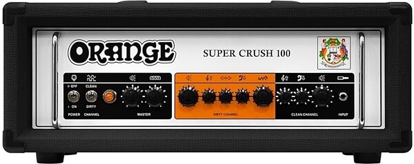 Orange Super Crush 100 Solid-State Guitar Amplifier Head (100 Watts), Black, main