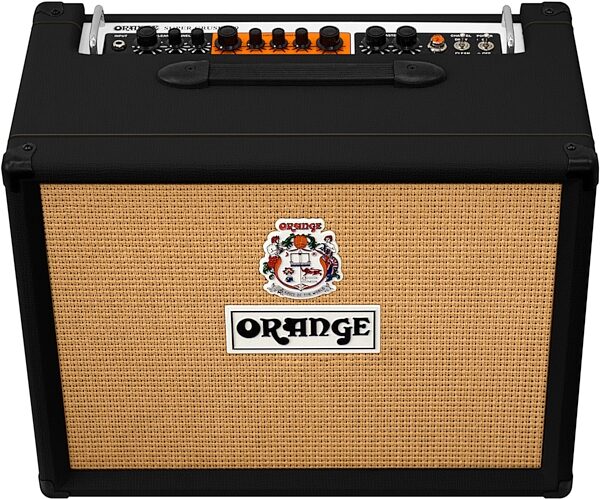 Orange Super Crush 100 Solid-State Guitar Combo Amplifier (100 Watts, 1x12"), Black, Angled Control Panel