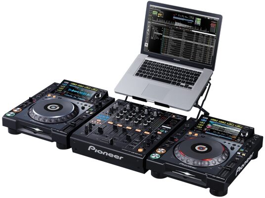 Pioneer T-U101 Multi-Purpose X-Stand for RMX-1000, In Use with System