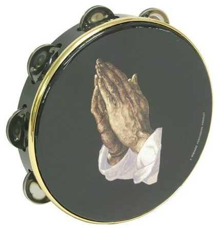 Remo Religious Tambourine (Single Row), Praying Hands, 8 inch, TA-9108-14, Praying Hands