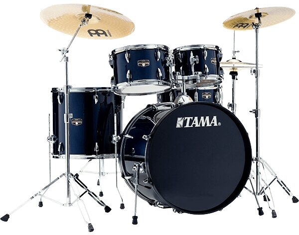 Tama IE52C Imperialstar Drum Kit, 5-Piece (with Meinl Cymbals), Dark Blue, tama