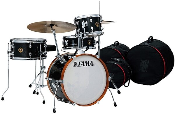Tama LJLK48S Club Jam Drum Shell Kit, 4-Piece, Charcoal Mist, with Drum Bags, drums