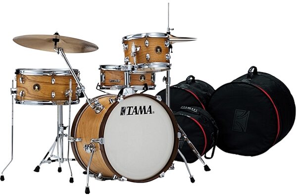 Tama Club Jam Drum Shell Kit, 4-Piece, Satin Blonde, with Drum Bags, drums