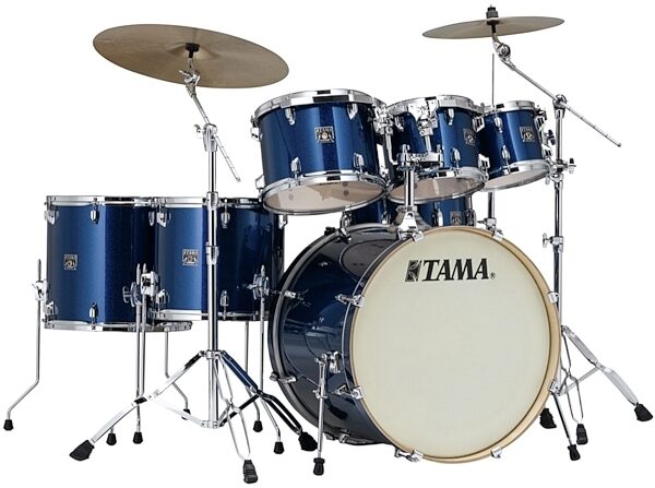 Tama CK72S Superstar Classic Drum Shell Kit, 7-Piece, Indigo Sparkle, Indigo Sparkle