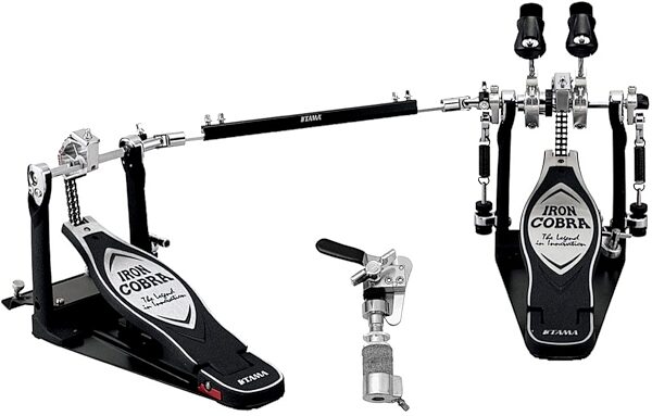Tama HP900PWN Iron Cobra Power Glide Double Bass Drum Pedal (with Case), Chrome, with Gibraltar DC Hi-Hat Drop Clutch, pack