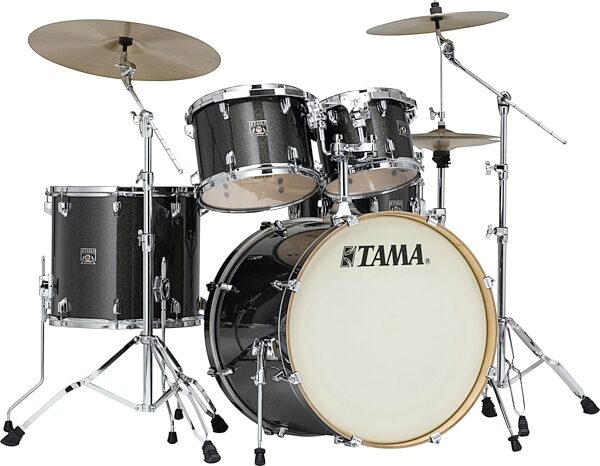Tama CK52KS Superstar Classic Drum Shell Kit, 5-Piece, Midnight Gold Sparkle, Action Position Back