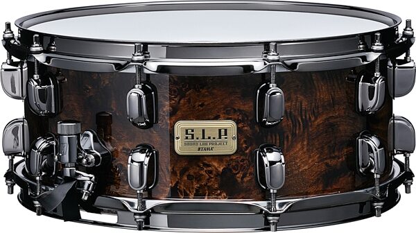 Tama SLP G-Maple Snare Drum, Kona Mappa Burl, 6x14&quot;, LGM146, Action Position Back