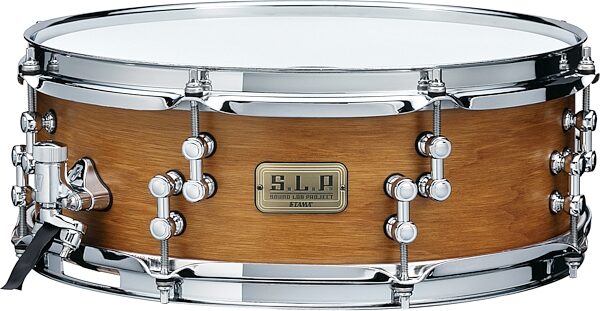 Tama SLP Satin Vintage Hickory Snare Drum, Action Position Back