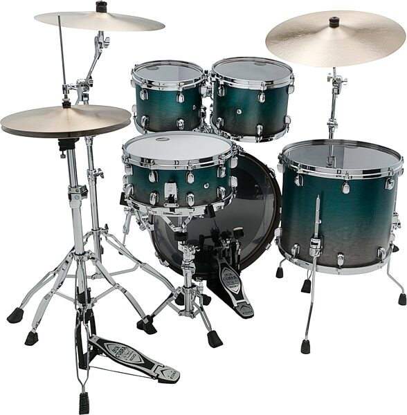 Tama WBS42S Starclassic Walnut/Birch Drum Shell Kit, 4-Piece, Sapphire Fade, Action Position Back