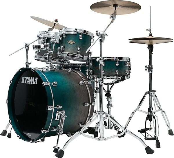 Tama WBS42S Starclassic Walnut/Birch Drum Shell Kit, 4-Piece, Sapphire Fade, Action Position Back