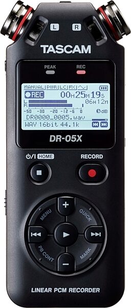 TASCAM DR-05X Stereo Handheld Digital Recorder and USB Audio Interface, New, Action Position Back