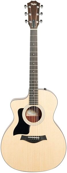 Taylor 114ce-W Grand Auditorium Acoustic-Electric Guitar, Left-Handed (with Gig Bag), Main