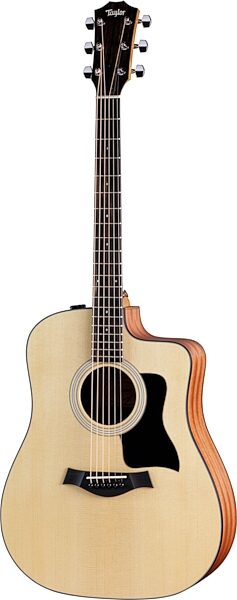 Taylor 110ce-S Dreadnought Acoustic Electric Guitar (with Gig Bag), Action Position Back