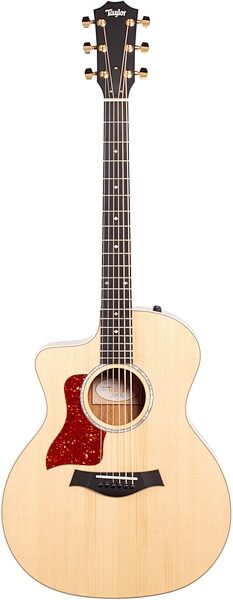 Taylor 214ce Koa Deluxe GA Acoustic-Electric Guitar, Left-Handed (with Case), Action Position Back