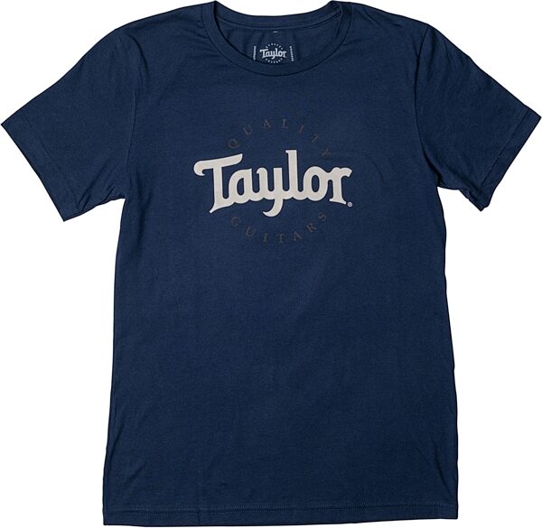 Taylor Mens Two-Color Logo T-Shirt, Navy, Small, Action Position Front