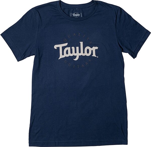 Taylor Mens Two-Color Logo T-Shirt, Navy, Small, Action Position Front