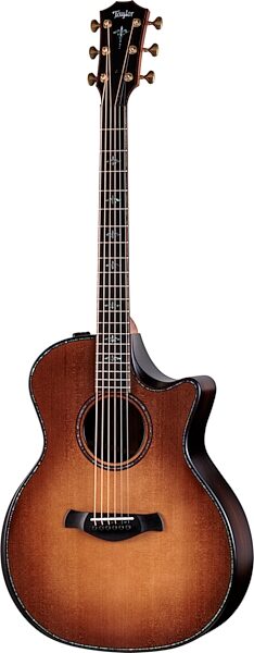 Taylor 914ce Builder's Edition Grand Auditorium Acoustic-Electric Guitar (with Case), Wild Honey Burst, Action Position Back