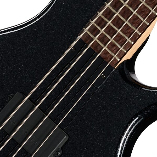 Tobias Growler IV Premium Electric Bass (with Gig Bag), Black Pearl, Action Position Back