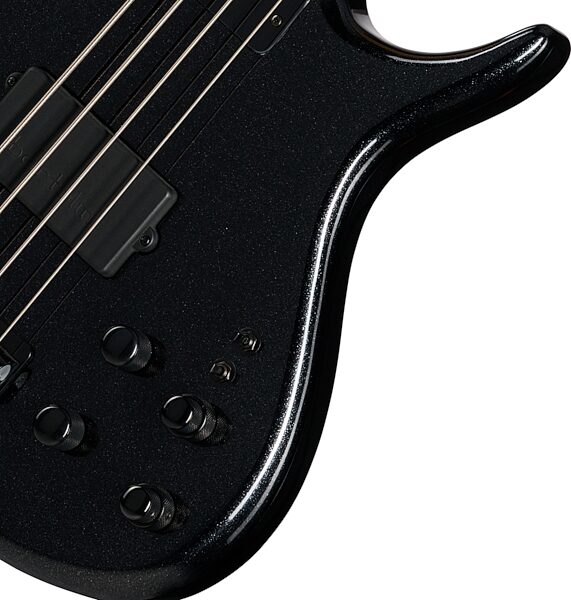 Tobias Growler IV Premium Electric Bass (with Gig Bag), Black Pearl, Action Position Back