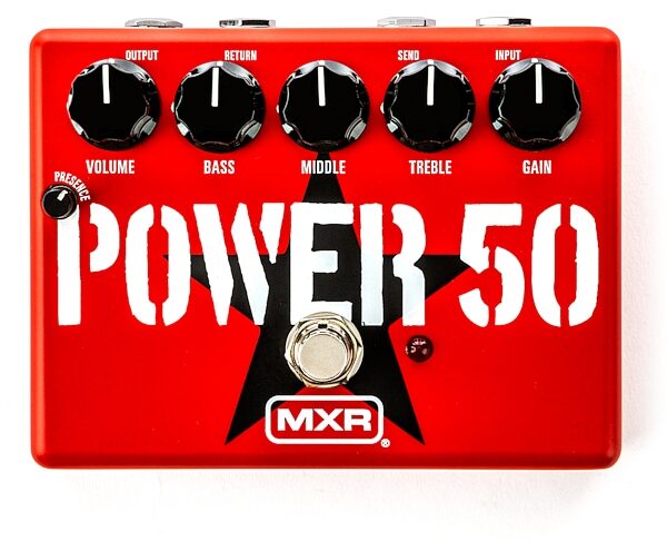 MXR Tom Morello Power 50 Overdrive Pedal, Action Position Back